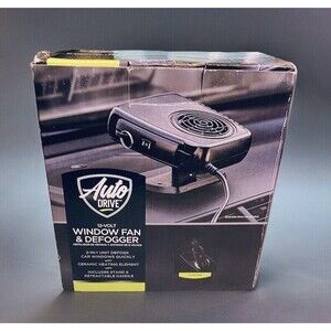 Car Window Fan & Defogger With Stand Ceramic Heating Element 12-Volt New In Box